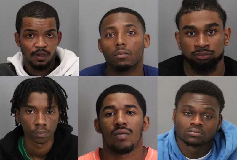 (From top left) Anthony Michael Robinson, Cameron Alonzo Moody, Derje Damond Blanks, Hassani Burleson Ramsey, Clarence Jackson, and Malik Short.)