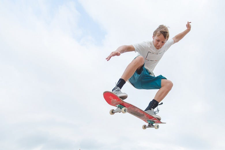 kid on skateboard