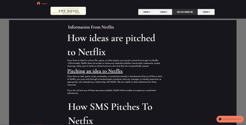 SMS Novel claims they can teach you how to pitch to Netflix