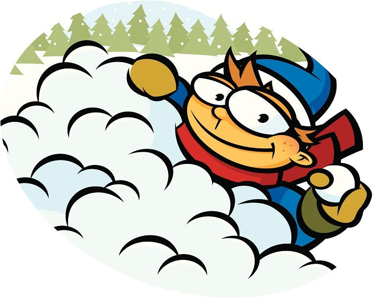 graphic of kid in snow
