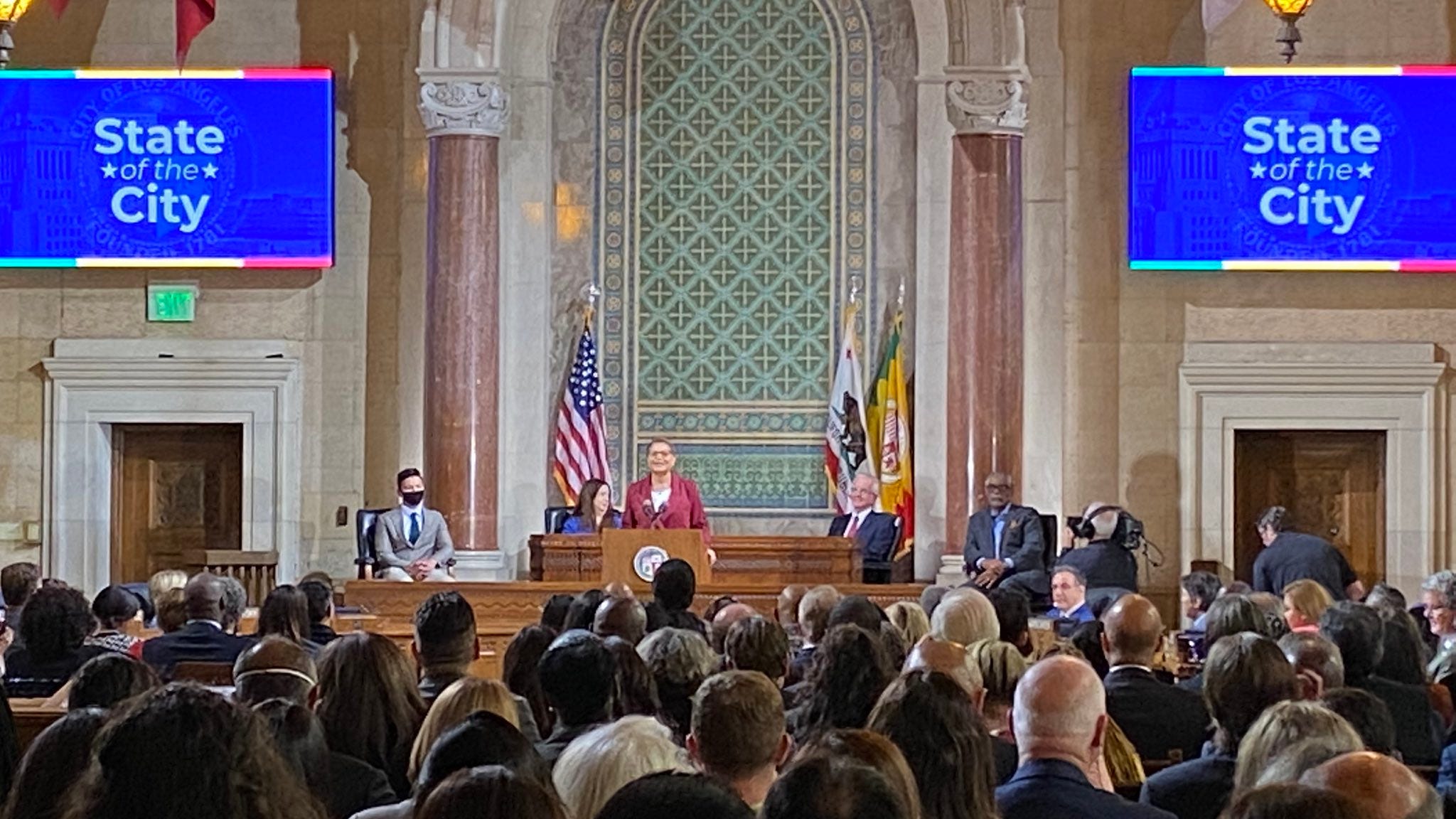 Mayor Karen Bass discusses homelessness, budget proposal in State of the City Address