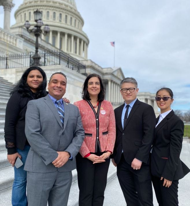 Rep. Nicole Malliotakis with Lt. Ben Kurian & PO Zunxu Tian.