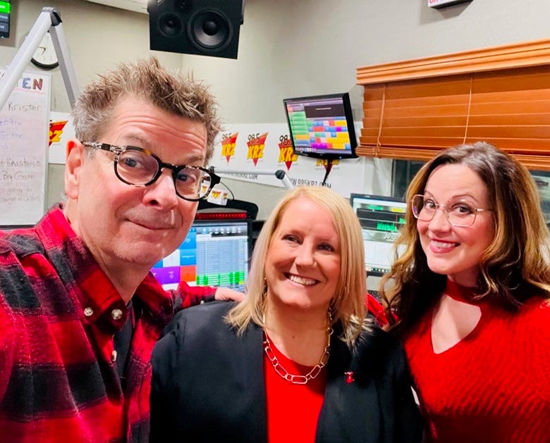 Stacey Kyle from the Heart Association with Rocky & Lissa