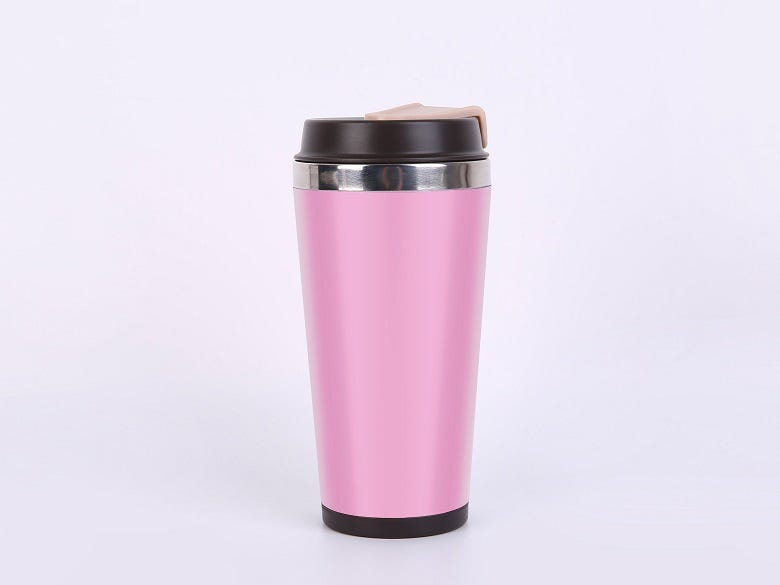 pink coffee tumbler
