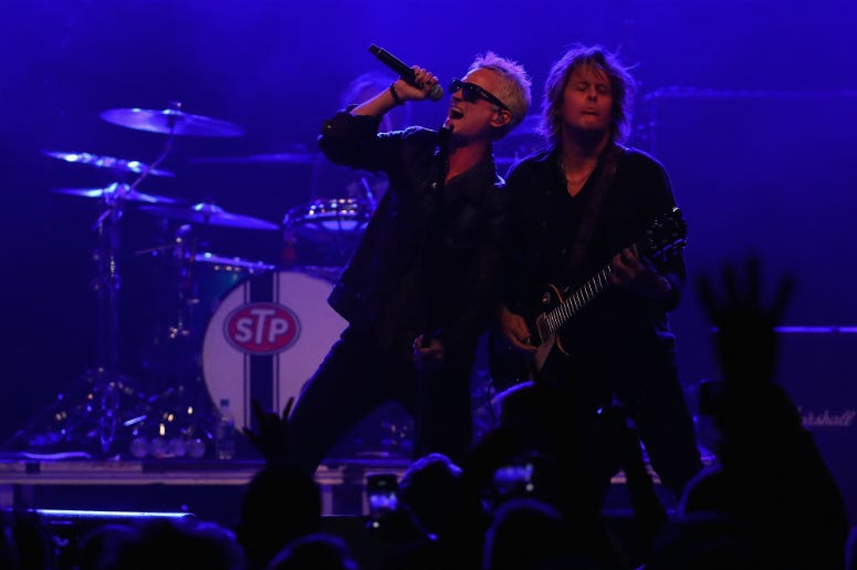 Jeff Gutt and Dean DeLeo of Stone Temple Pilots perform at Marquee Theatre