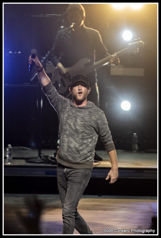 Cole Swindell performs at CMAC on 8/22/21