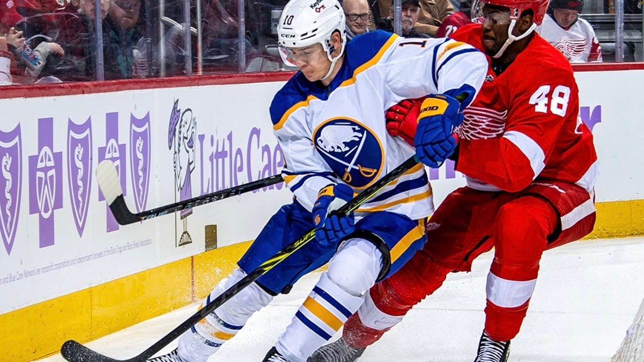 Sabres fall again to Red Wings in overtime