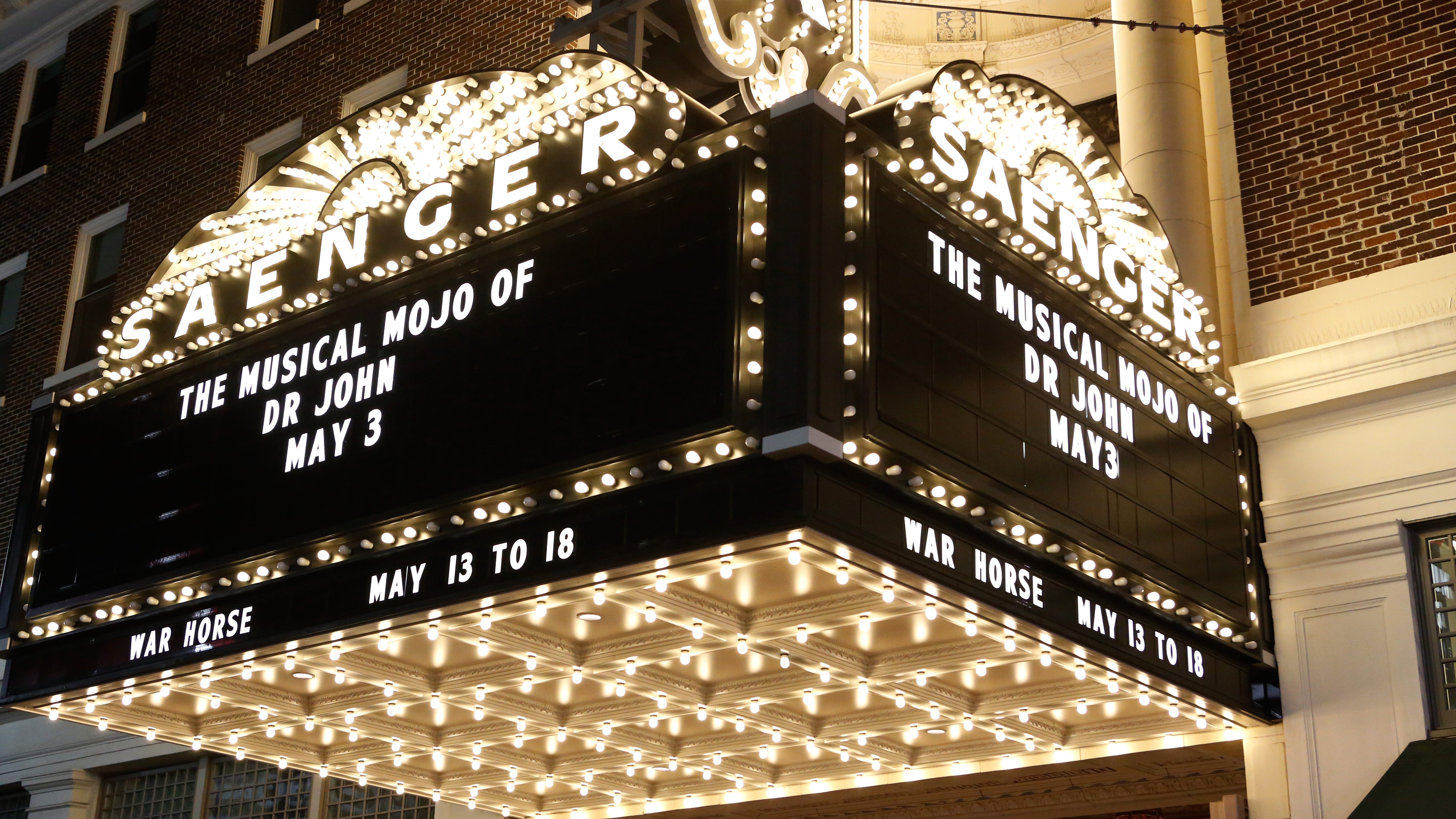 Saenger Theatre reopens with hit Broadway shows in November