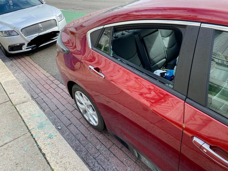 San Francisco Supervisor Ahsha Safai shared this photo of his car, which was broken into outside City Hall on Thursday.