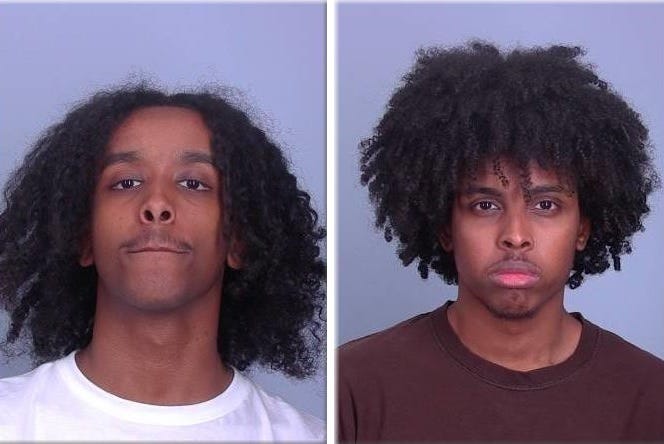 Amiir Mawlid Ali, 18, (left) and Hamza Abdirashiid Said (right), 20 who have both been charged with illegally possessing machine guns according to the U.S. Attorney's Office.