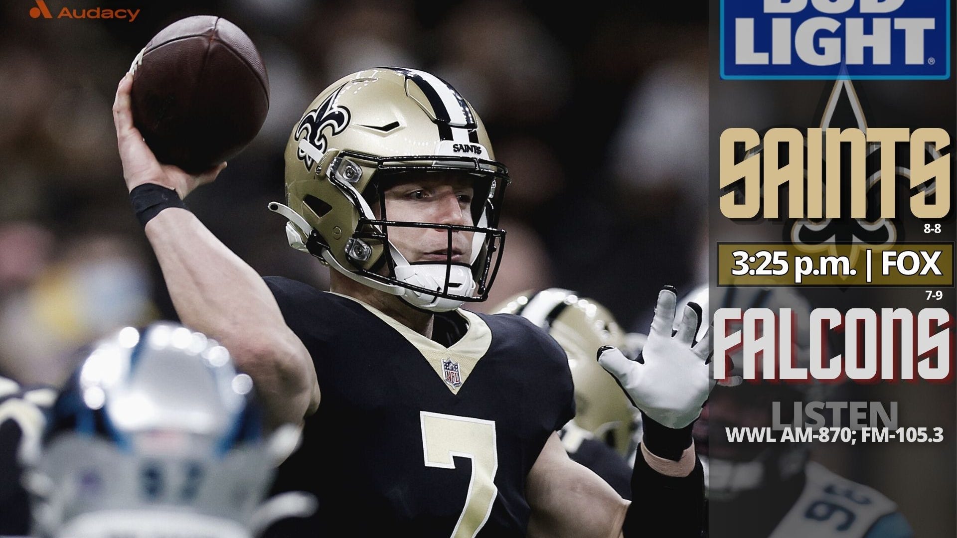 Saints vs Falcons pregame live chat, with Deuce McAllister's ingredients to victory; 1 p.m.