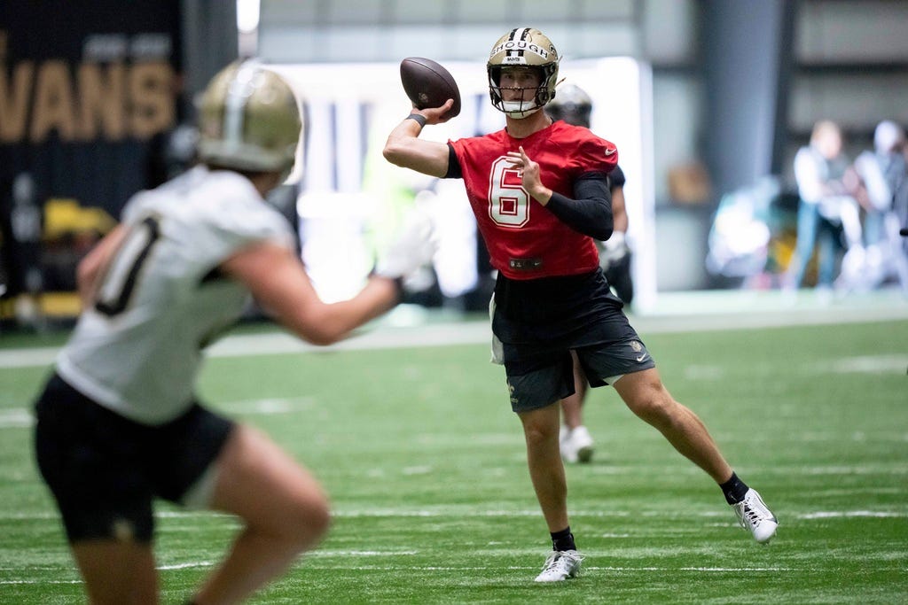 Saints OTA No. 2 notes: Tyler Shough makes statement throws