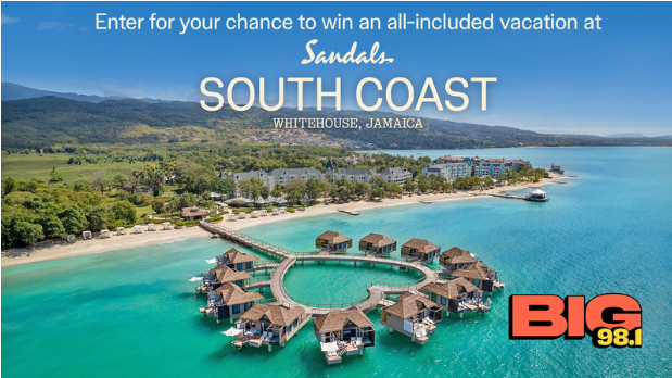 You Could Win An All-Included Vacation to Sandals South Coast in Jamaica from BIG 98.1!