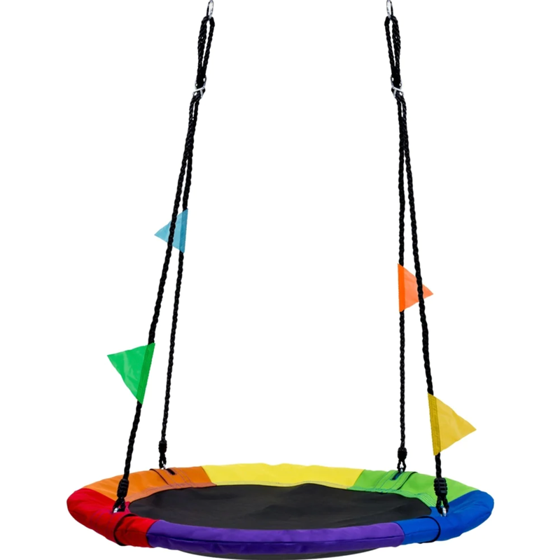 Saucer Tree Swing in Elite Rainbow