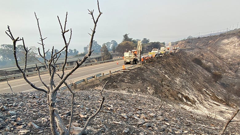 Caltrans repairing 101 as Alisal Fire grows to 15,400 acres