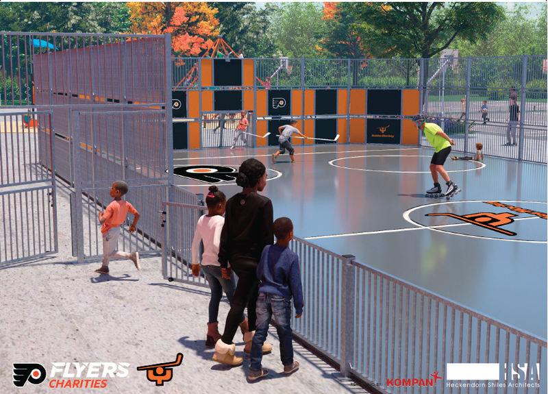 Artist's rendering of the new youth hockey facility to be built at the Scanlon Recreation Center in Kensington.