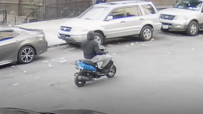 WATCH: Suspect on motorized scooter seen firing gun at man on Brooklyn street
