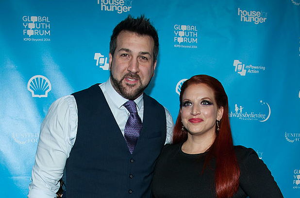 Joey Fatone and Kelly Baldwin arrive at the mPowering ActionPre-GRAMMY Launch Event 
