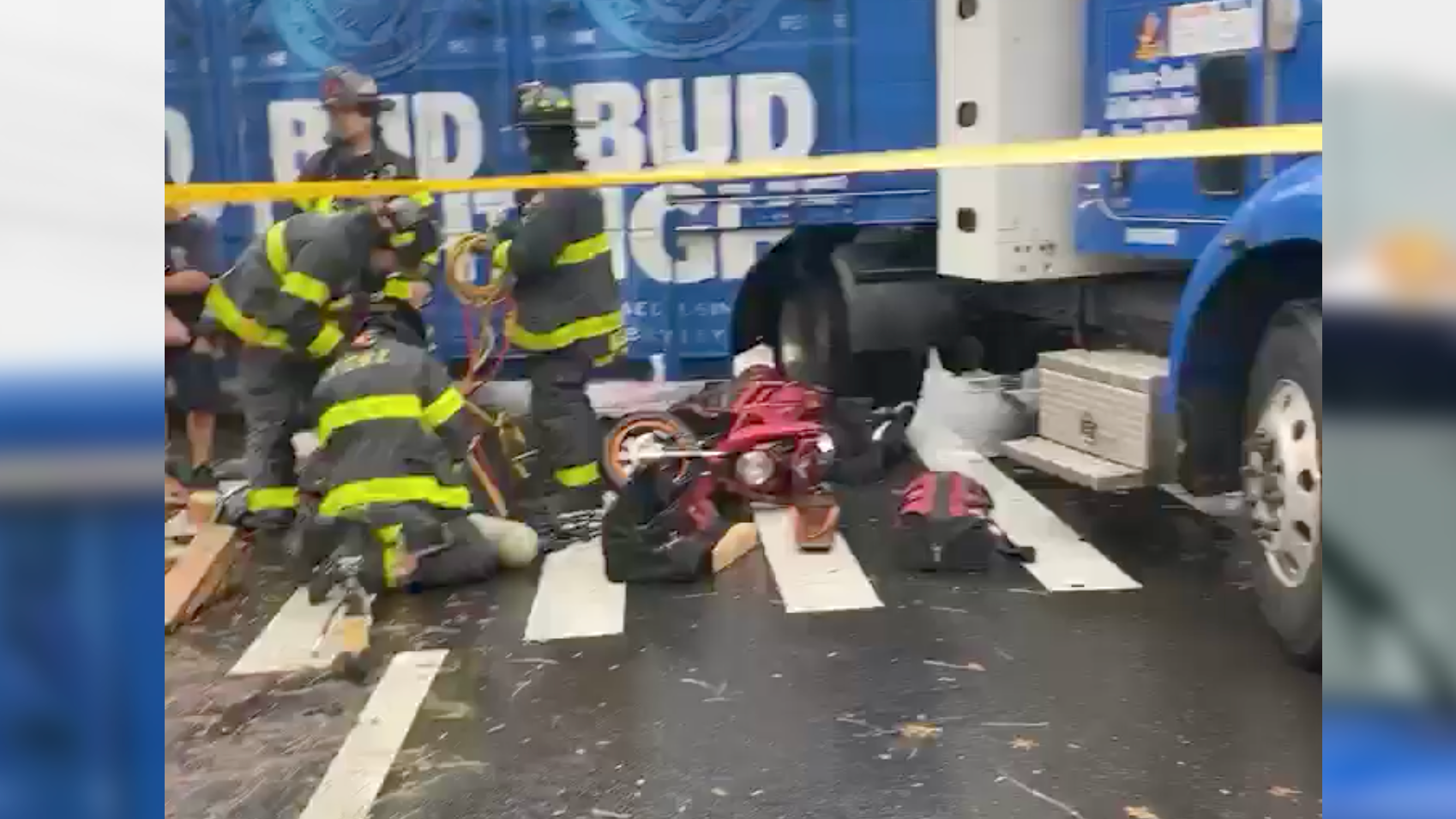 Bud Light delivery truck fatally strikes moped rider in Queens