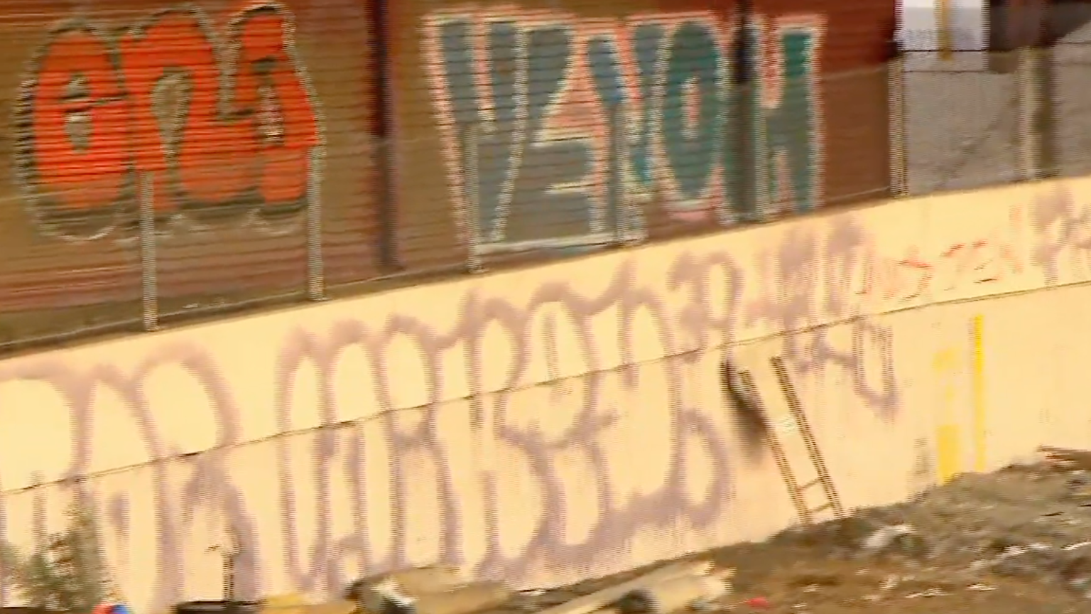 Graffiti taggers hit Jane Byrne Interchange construction zone, IDOT struggles to keep up