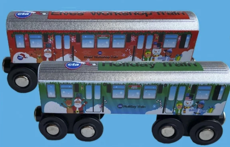CTA Holiday Train fans can take a little CTA magic home with them with the Holiday Wooden Train set.