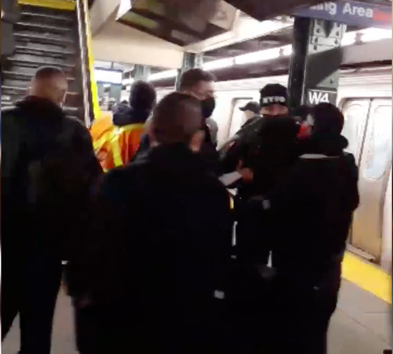 Woman shoved at W4