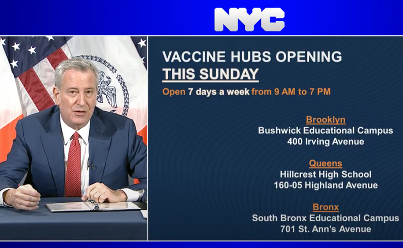 COVID vaccine hubs