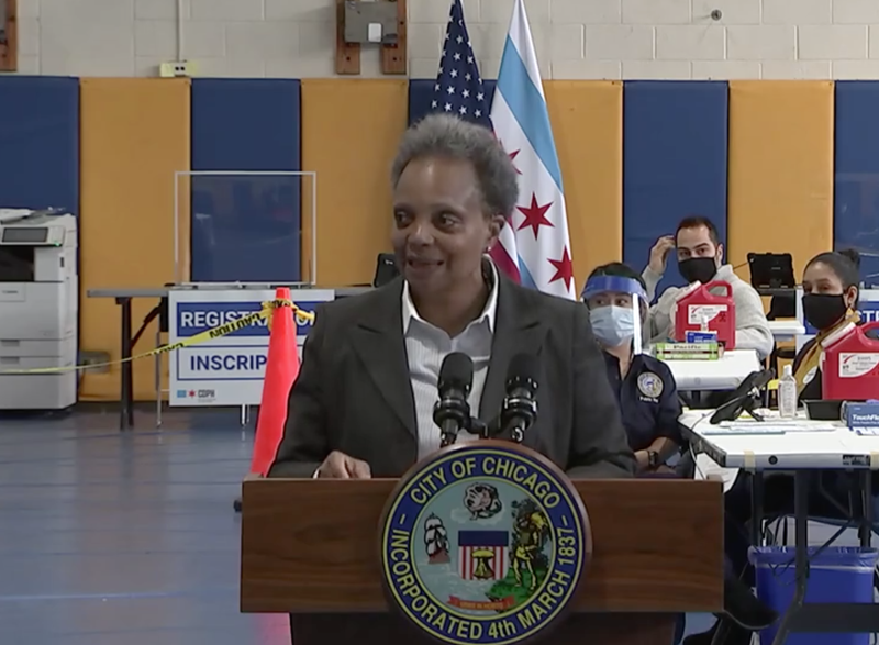 The city of Chicago is opening six mass COVID-19 vaccination sites that’ll be able to deliver roughly 25,000 weekly shots once operational, Mayor Lori Lightfoot said Thursday.