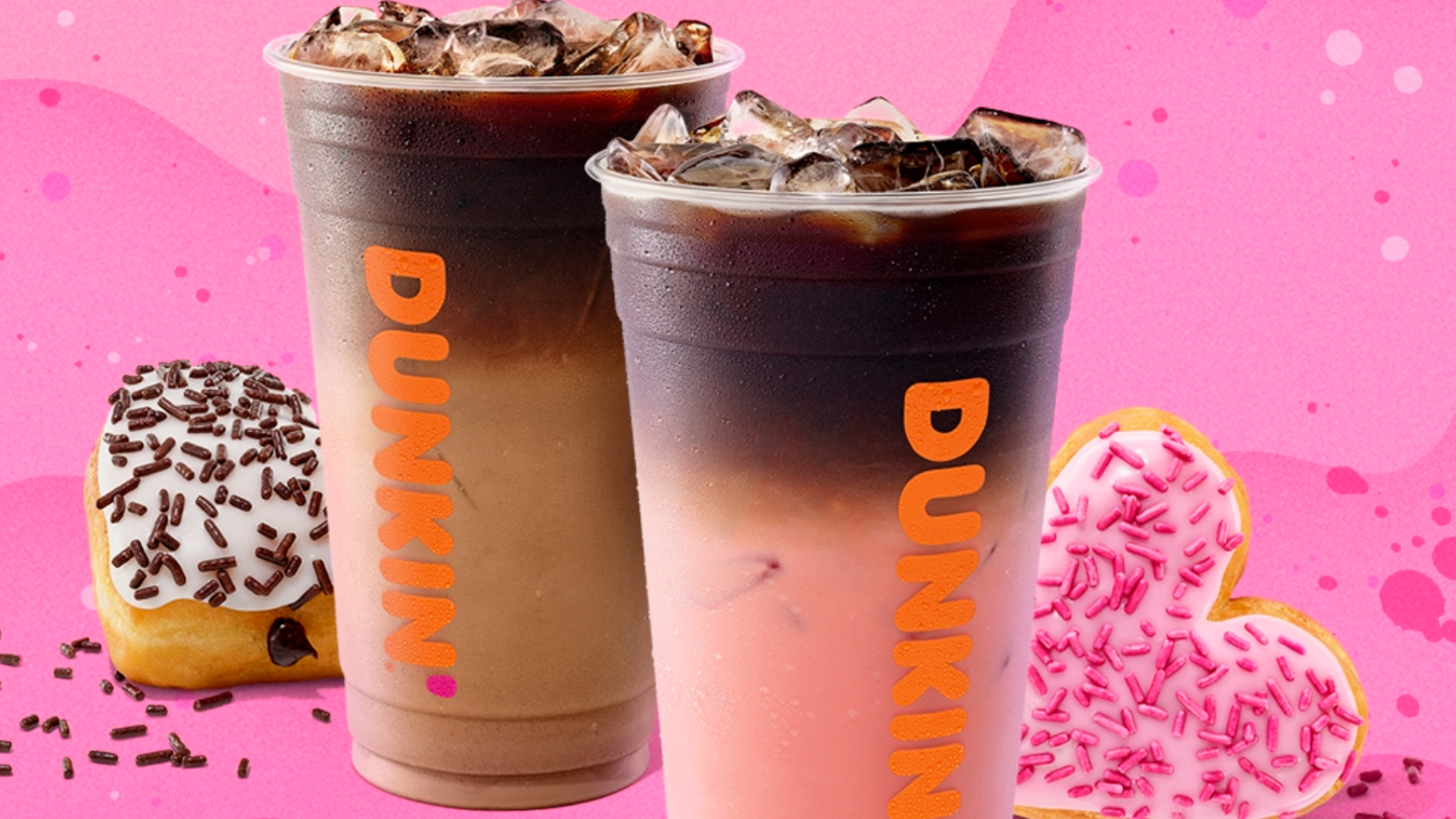 Dunkin' is feeling the love with the launch of its Valentine's Day menu