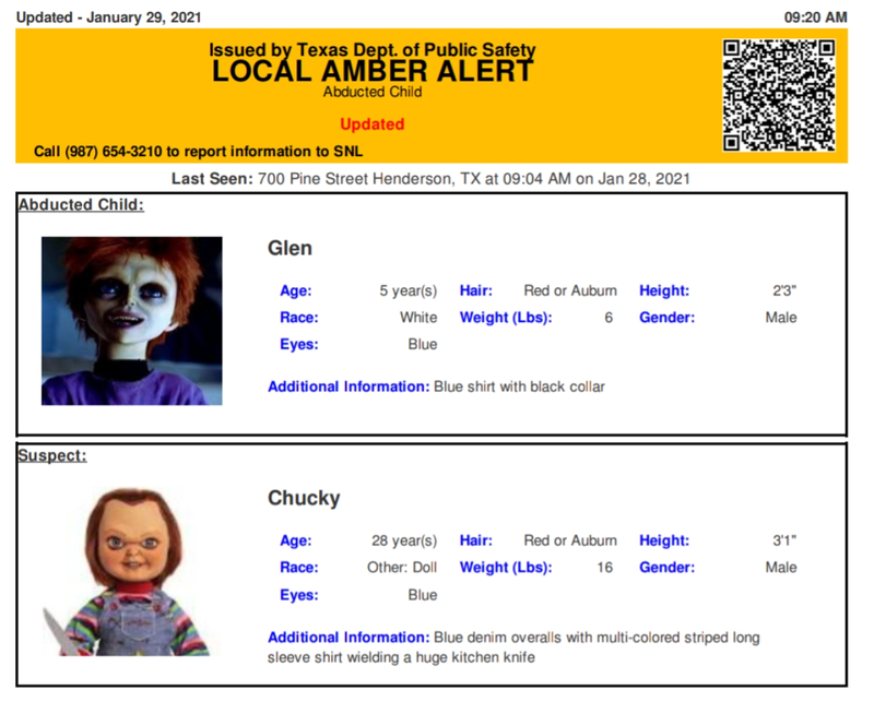 TXDPS- Amber Alert