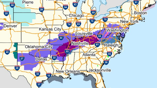 Significant ice storm to slam 1,000-mile stretch of US