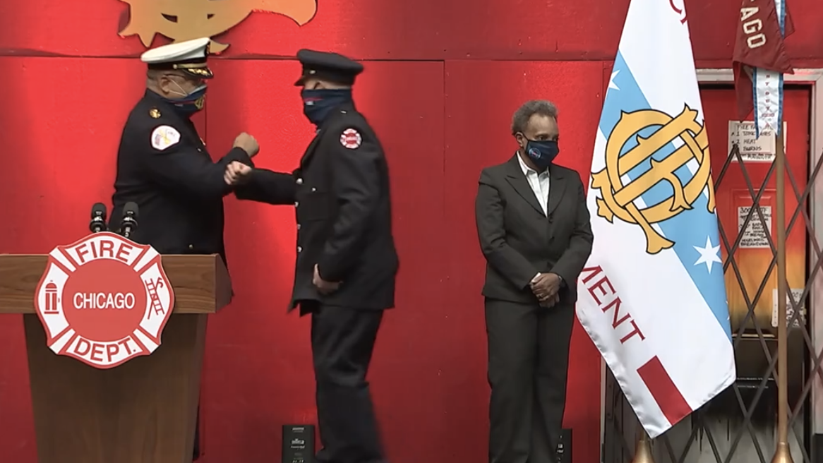 New Chicago firefighters take oath under challenging circumstances