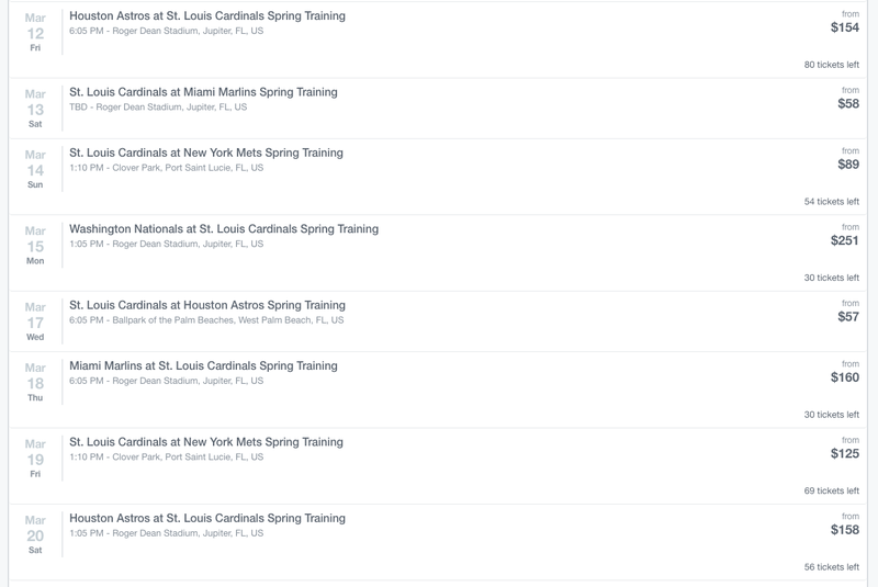 StubHub Cardinals tickets