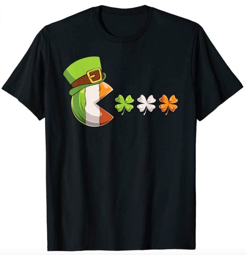 st patrick's day arcade clover t-shirt