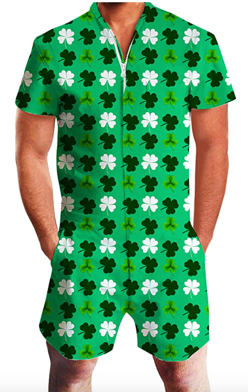 st. patrick's day male romper