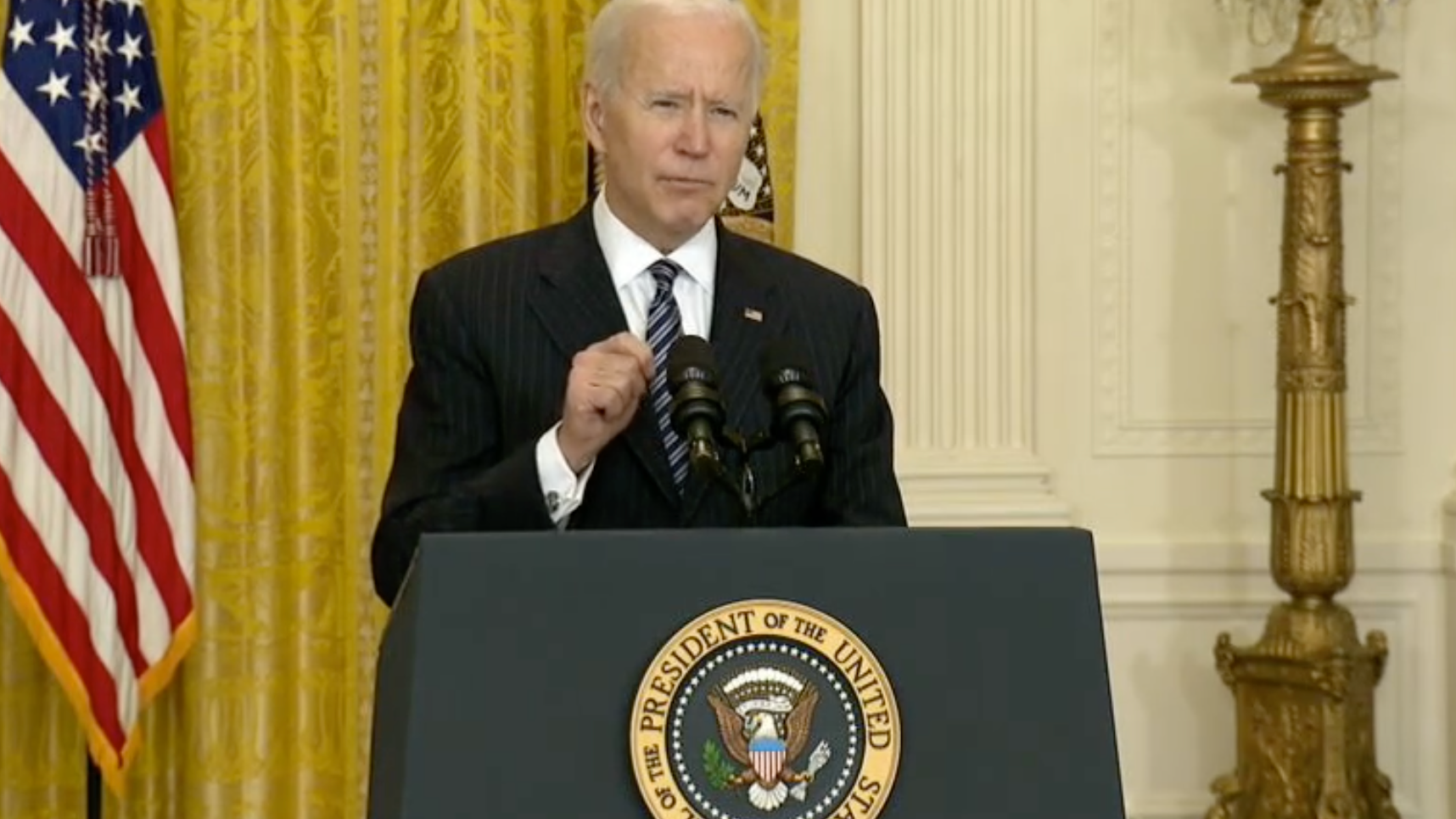 Biden says 100 million vaccinations to happen by Friday – more than 40 days ahead of 100-day goal