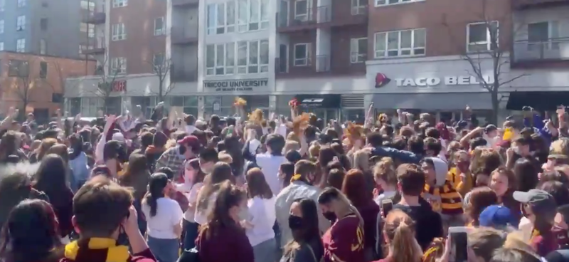 It's party time in Rogers Park as Loyola rambles on in the NCAA tournament.