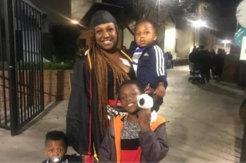 Andrea Moore-Frayer and her four children, seen in this undated photo.
