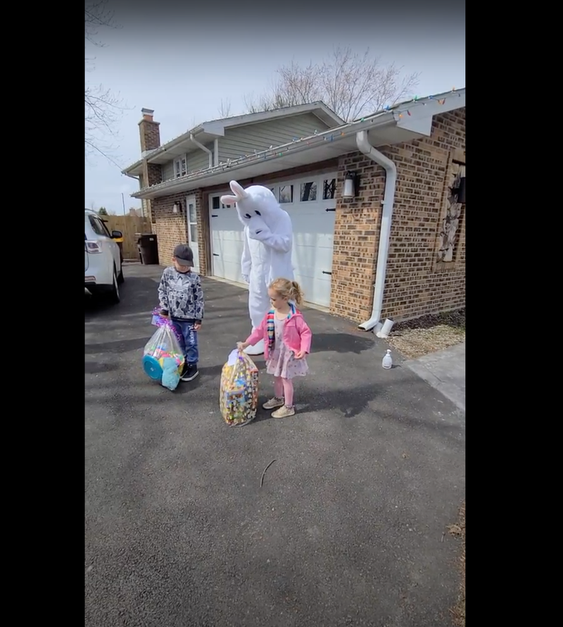 Easter bunny delivers generous gift baskets to individuals stricken with cancer