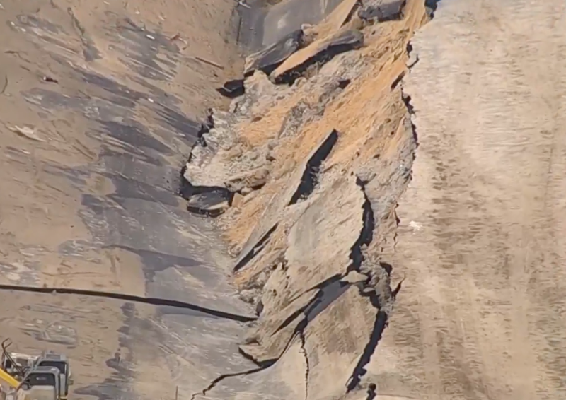 I-295 retaining wall collapse in Bellmawr