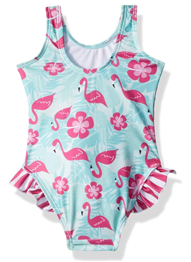 Flap Happy Girls' Baby UPF 50+ Delaney Hip Ruffle Swimsuit