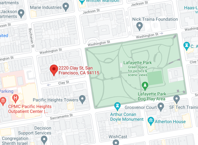 The incident happened in the 2200 block of Clay St., just west of Lafayette Park in San Francisco.