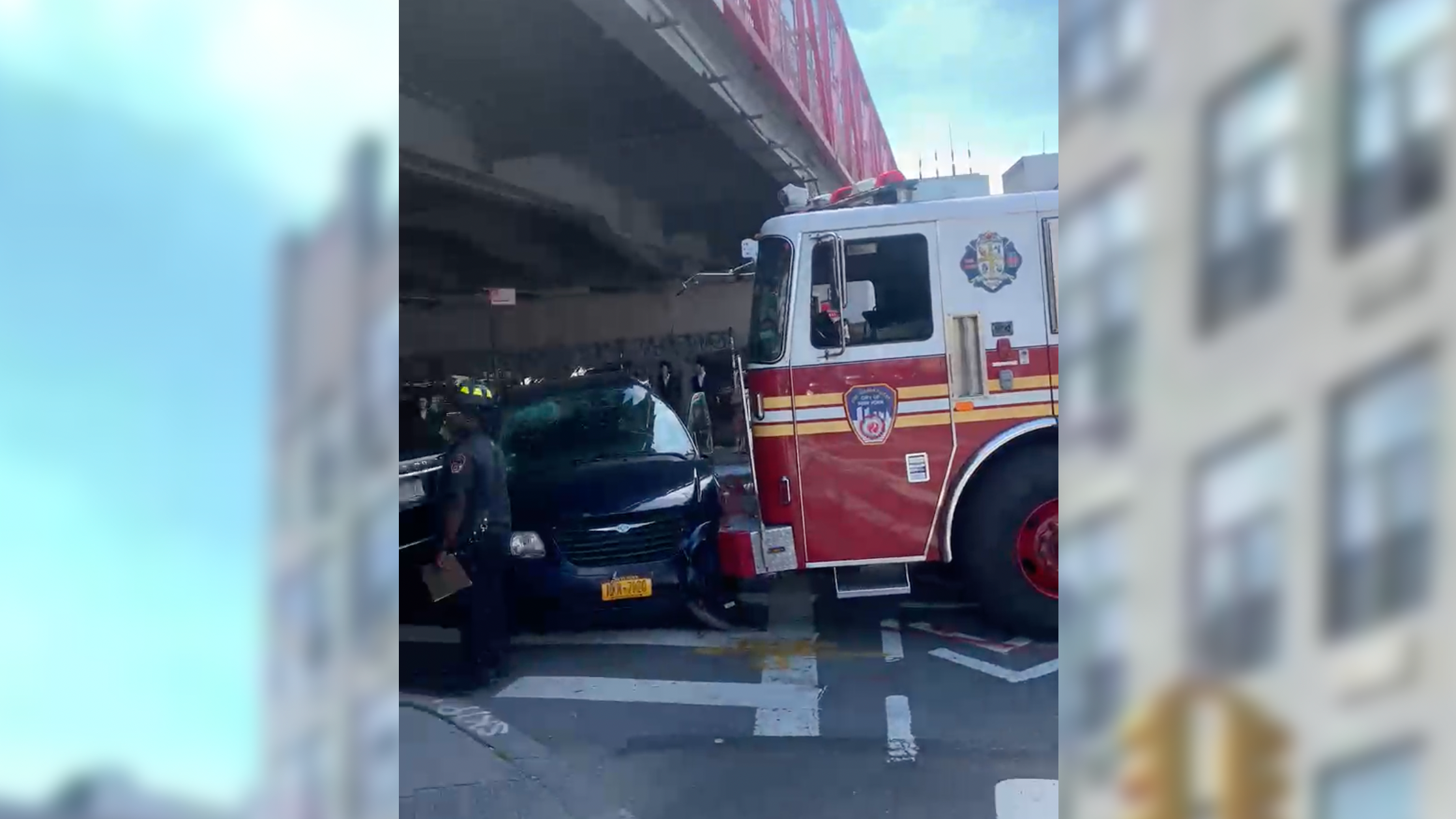2 firefighters, 8 others hurt when fire truck crashes in Brooklyn: FDNY