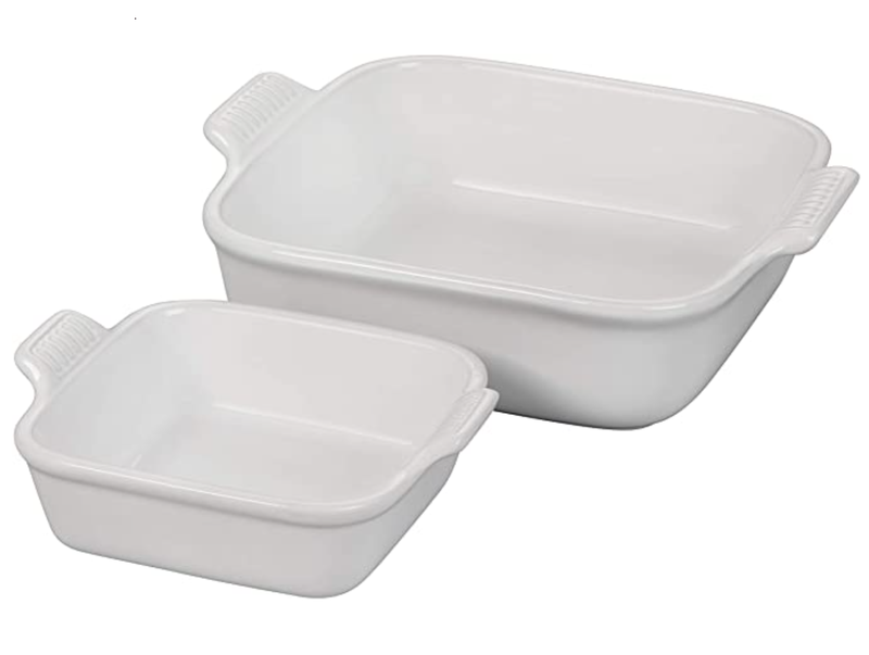 Le Creuset Stoneware Heritage Set of 2 Square Dishes