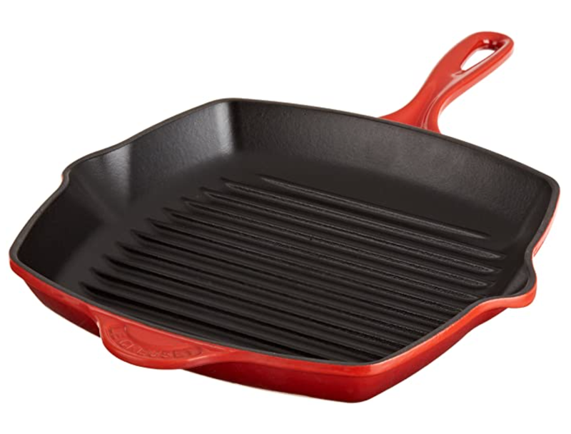 Le Creuset Enameled Cast-Iron 10-1/4-Inch Square Skillet Grill