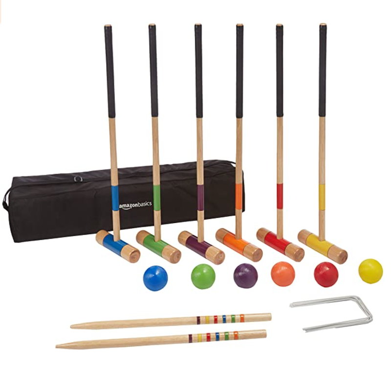 Amazon Basics Croquet Set with Carrying Case
