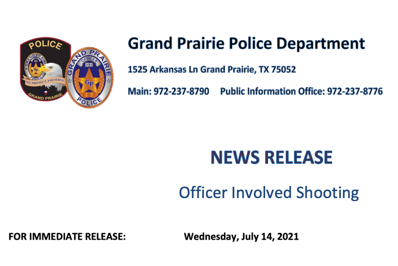 News release from the Grand Prairie Police Department.