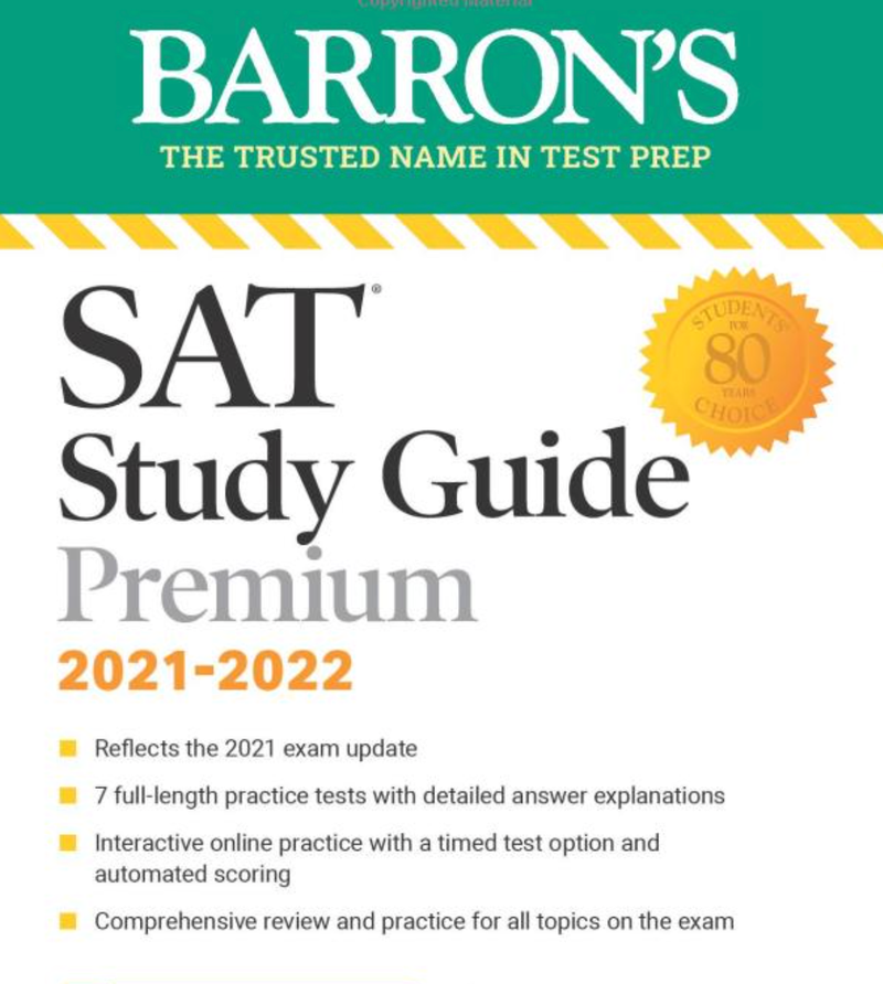 Barron's SAT Study Guide Premium