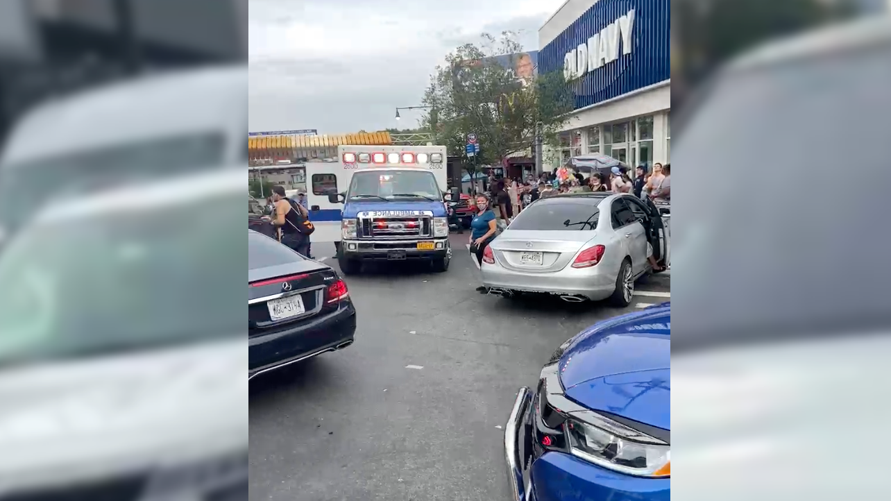 VIDEO: Driver fleeing traffic stop crashes into cars, mounts sidewalk in the Bronx; 14 injured