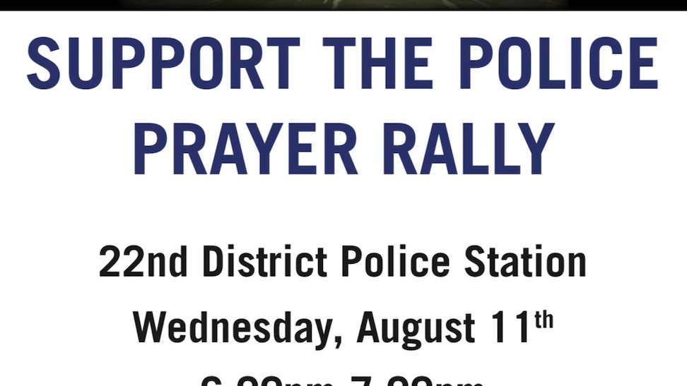 Support the Police prayer rally to be held Wednesday in Morgan Park following fatal shooting of Officer Ella French
